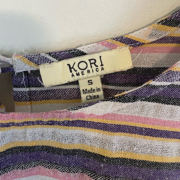 Striped Ruffle Sleeve Dress - Picture 4 of 4